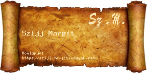 Szijj Margit névjegykártya